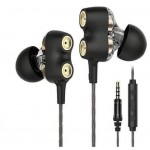  Apple and Android Ear Headphones, Earbuds With Mic ,Dual Drivers Earphones